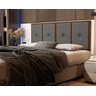 Painel Cabeceira Cama Casal 1,40 Madeira Suede Cinza – Comprar Móveis para Sua Casa - 1