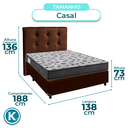 Ver imagem 3 de Cama + Box Marrom e Colchão Ortobom D33 Casal - Iso100 + Cabeceira