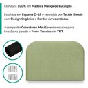Ver imagem 5 de Cabeceira Painel Suspenso Solteiro 100 cm Alana Organica Boucle Oliva Artte