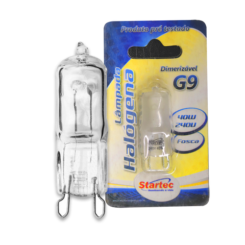 Lâmpada G9 Halógena 40W Bipino 2700K Luz Quente 220V