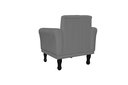 Ver imagem 3 de Poltrona Decorativa Classic Suede Cinza Pés Madeira Mz Decor