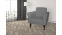 Ver imagem 4 de Poltrona Decorativa Classic Suede Cinza Pés Madeira Mz Decor