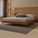 Ver imagem 2 de Cama Casal Queen Base Box Pés Industrial 165cm Ágape S04 Couríssimo Caramelo - Lyam Decor