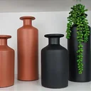 Ver imagem 2 de Vaso com Borda Fina Lille Preto Fosco 19 Cm
