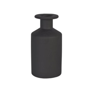 Vaso com Borda Fina Lille Preto Fosco 19 Cm
