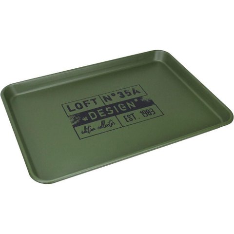 Bandeja Decorativa para Servir Home&co Metal 3x51x36cm Verde