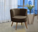 Ver imagem 1 de Poltrona Para Sala Decorativa Isadora Suede Marrom Madelina Decor