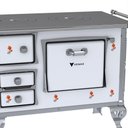 Ver imagem 3 de Fogao a Lenha Gii N 1 Branco Flor sem Tampa Sd