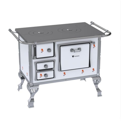 Fogao a Lenha Gii N 1 Branco Flor sem Tampa Sd