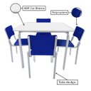 Ver imagem 3 de Conjunto Quadrado c/ 04 Cadeiras Azul - MDF Branco - 06 a 09 Anos - Mr Plast - 41094
