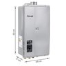 Aquecedor De Água a Gás Rinnai REU E27 FEH 27 Litros PRATA KIT COMPLETO:GN - 3