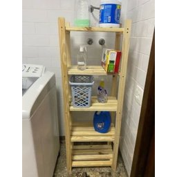 Apoio Para Vaso Floreira 5 Adraes De Madeira Forte Linda AJL STORE APARADOR-PINUS - 3