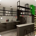 Ver imagem 2 de Prateleira Estilo Industrial Suspensa Teto Cozinha 1.20m PP