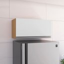 Ver imagem 2 de Armário Cozinha Aéreo Geladeira 60cm Basculante Leticia Amêndoa/branco A01 - D’Rossi