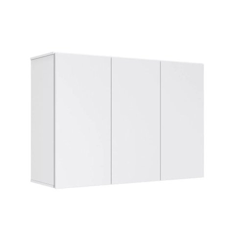 Armário Aéreo 03 Portas Ej Móveis Branco