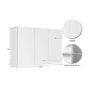 Ver imagem 3 de Armário Aéreo 03 Portas Ej Móveis Branco