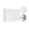 Armário Aéreo 03 Portas Ej Móveis Branco - 3