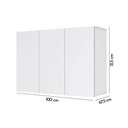 Ver imagem 5 de Armário Aéreo 03 Portas Ej Móveis Branco