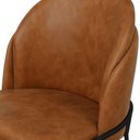 Ver mais imagens de Cadeira Aurora Couro Caramelo Metal Preto