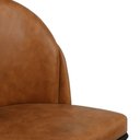 Ver imagem 7 de Cadeira Aurora Couro Caramelo Metal Preto