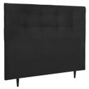 Ver imagem 2 de Cabeceira Estofada Cama Box Casal 140 Cm Cancún Suede:suede Preto