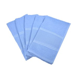 Kit 24 Toalha Lavabo Rekint Perfeito Estilo Azul Claro