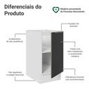Ver imagem 3 de Balcão de Cozinha 40 Cm 1 Porta (sem Tampo) Branco/preto Lux Madesa Branco/preto