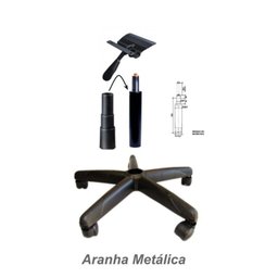 Cadeira Executiva Lisa Giratória com Braços Reguláveis - Martiflex - Cor Preta - 31003 - 5