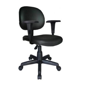 Cadeira Executiva Lisa Giratória com Braços Reguláveis - Martiflex - Cor Preta - 31003