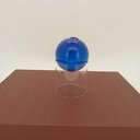 Ver imagem 4 de Vaso Decorativo Enfeite Casa Esfera com Suporte Vidro 13x13x13cm Azul
