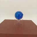 Ver imagem 3 de Vaso Decorativo Enfeite Casa Esfera com Suporte Vidro 13x13x13cm Azul