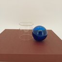 Ver imagem 5 de Vaso Decorativo Enfeite Casa Esfera com Suporte Vidro 13x13x13cm Azul