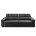 Ver imagem 4 de Sofá Retrátil e Reclinável 4 Lugares com Molas 2,70m Dani Suede Cinza Adonai Estofados