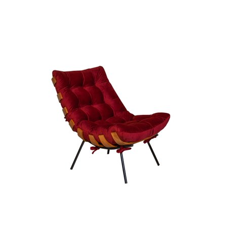 Poltrona Costela Luxo Dora Bela - 0124 Bordô