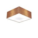 Ver imagem 1 de Plafon Quadrado Md-3050 Cúpula em Tecido 12/40x40cm Palha - Bivolt
