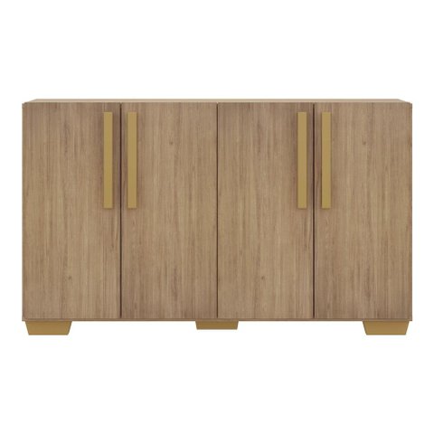 Aparador Buffet 4 Portas com Pés Quadrados Viena Multimóveis V3607 Rustic/Natural