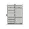 Guarda-roupa Closet 147cm 2 Portas 100% Mdf Branco - 4