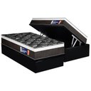 Ver imagem 1 de Cama Box Baú Solteiro: Colchão Anatômico Plumatex D33 / Selectus + Base Crc Suede Black(88x188)