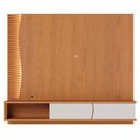 Ver imagem 3 de Painel para TV 65 pol Bancada Suspensa LED Patmos C04 Freijó Off White Matte - Lyam Decor