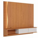 Ver imagem 2 de Painel para TV 65 pol Bancada Suspensa LED Patmos C04 Freijó Off White Matte - Lyam Decor
