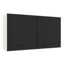 Ver imagem 1 de Armário de Cozinha Aéreo 120 cm 2 Portas Branco/Preto Agata Madesa