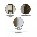 Ver imagem 3 de Guarda-roupa Canto Oblíquo Modulado com Espelho 1 Porta Paris Luciane