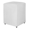 Puff Quadrado Tecido Suede Premium Branco - Fri Varejo - 2