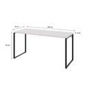 Ver imagem 3 de Mesa Kuadra Office 150x60x75cm Branco Chess / Est.Preta