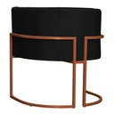 Ver imagem 4 de Poltrona Decorativa Luana Base Bronze Veludo Preto - Montanaris Decor Md Montanaris Decor
