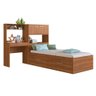 Cama Solteiro Multifuncional com Escrivaninha Nogal Norim Jm Móveis - 2