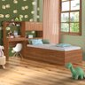 Cama Solteiro Multifuncional com Escrivaninha Nogal Norim Jm Móveis - 1