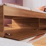Cama Solteiro Multifuncional com Escrivaninha Nogal Norim Jm Móveis - 3