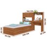 Cama Solteiro Multifuncional com Escrivaninha Nogal Norim Jm Móveis - 4