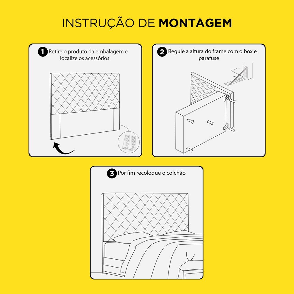 Cabeceira Estofada Cama Box Casal Queen Size Alteza 160cm Linho Rústico Natural - Desk Design - 6